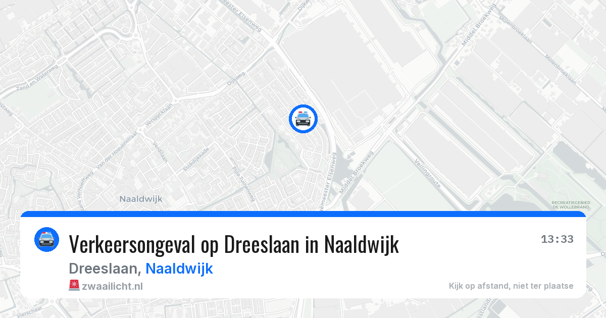 Verkeersongeval op Dreeslaan in Naaldwijk — 16 apr 2026