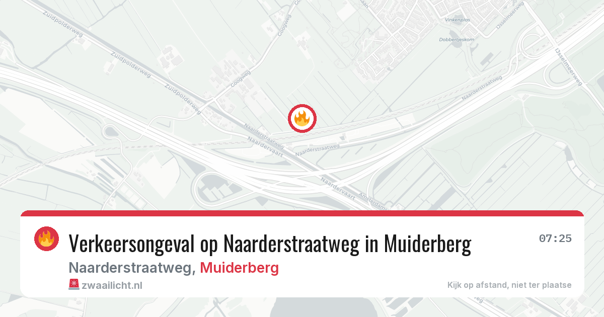 Verkeersongeval op Naarderstraatweg in Muiderberg — 18 mrt 2026