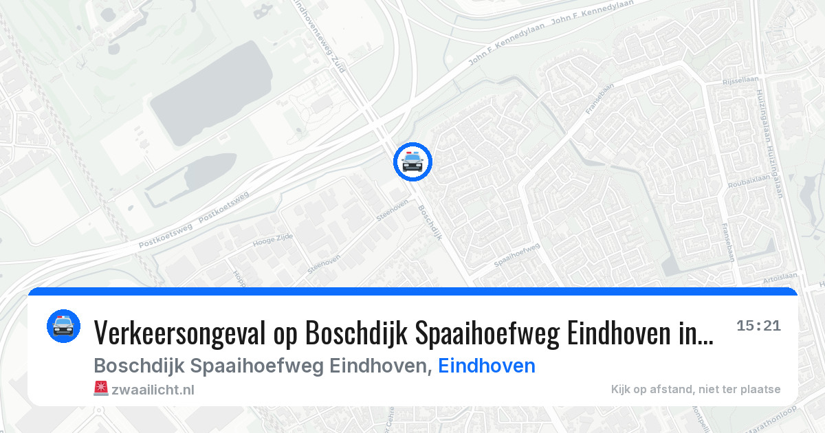Verkeersongeval op Boschdijk Spaaihoefweg Eindhoven in Eindhoven — 28 jun 2026