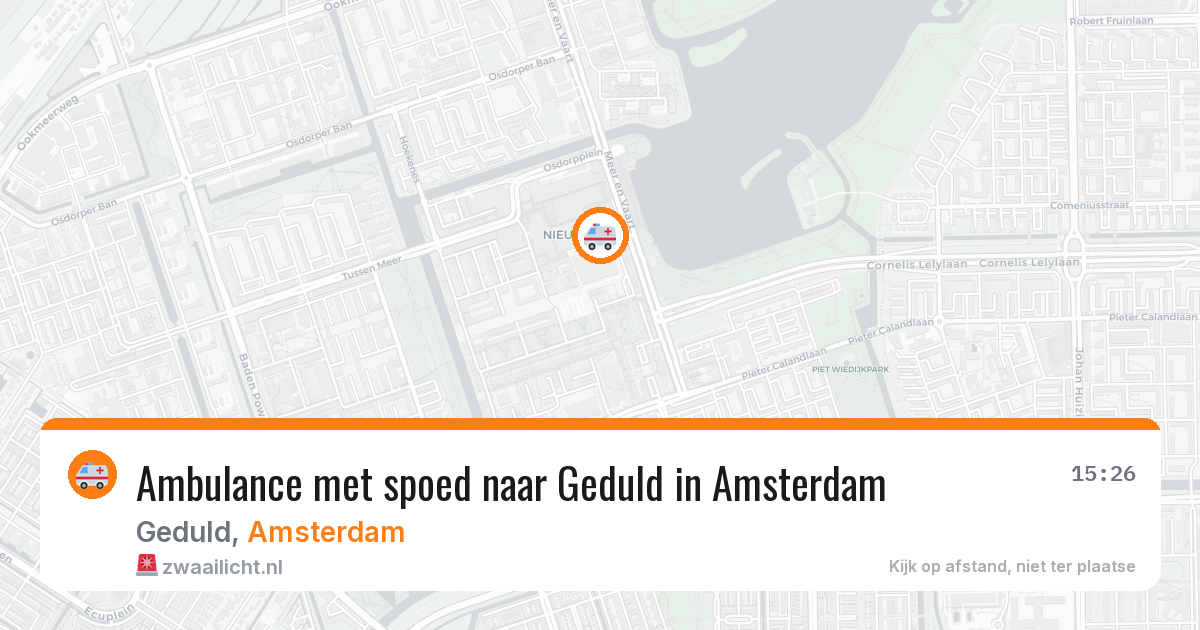 Ambulance met spoed naar Geduld in Amsterdam — 11 jun 2026
