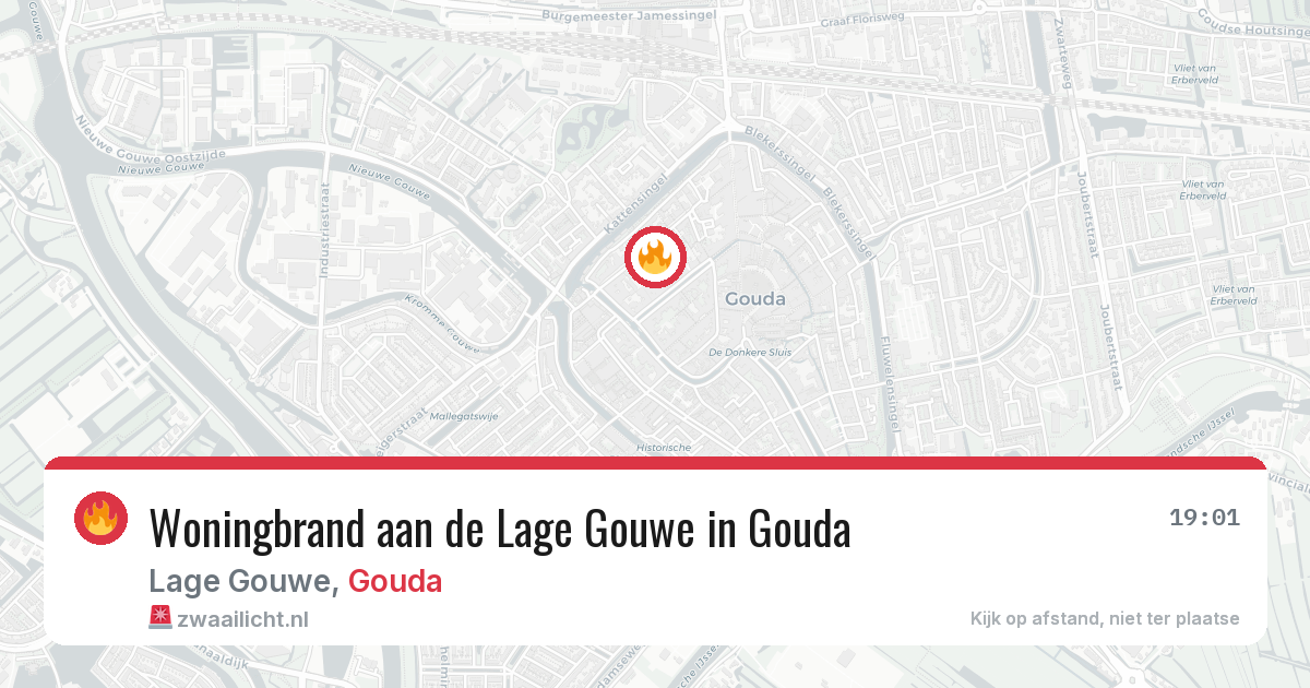 Woningbrand aan de Lage Gouwe in Gouda — 10 aug 2026