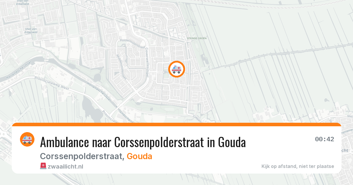 Ambulance naar Corssenpolderstraat in Gouda — 5 aug 2026