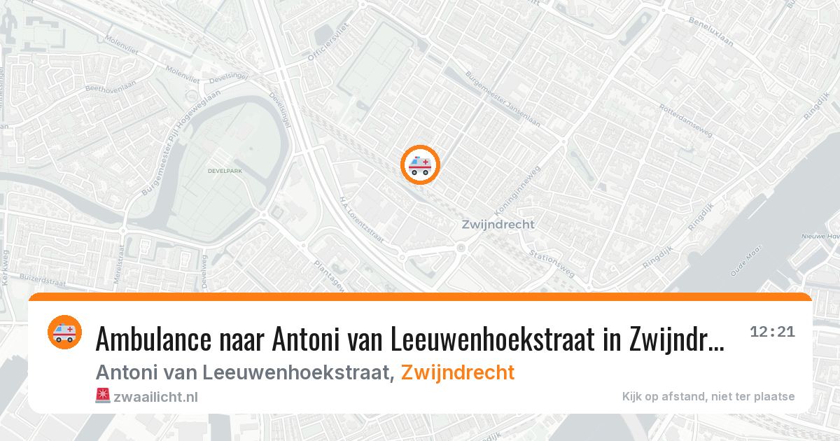 Ambulance naar Antoni van Leeuwenhoekstraat in Zwijndrecht — 11 aug 2026