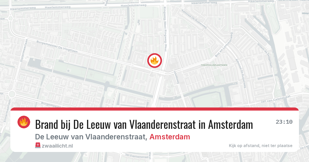 Brand bij De Leeuw van Vlaanderenstraat in Amsterdam — 19 jun 2026