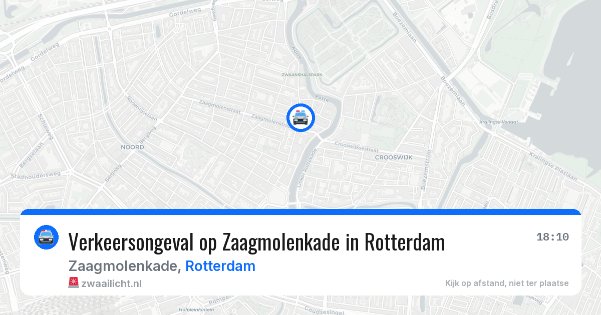 Verkeersongeval op Zaagmolenkade in Rotterdam — 17 mrt 2026