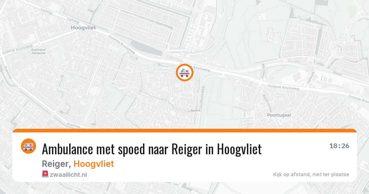 Ambulance met spoed naar Reiger in Hoogvliet — 21 jul 2026