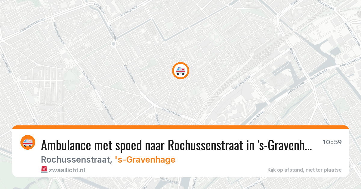 Ambulance met spoed naar Rochussenstraat in 's-Gravenhage — 15 jun 2026