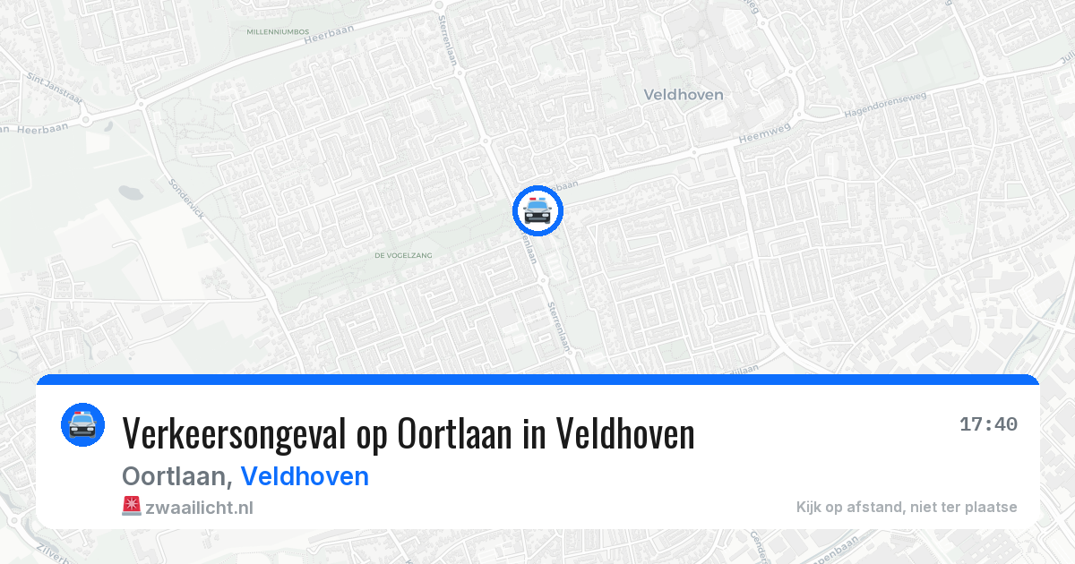 Verkeersongeval op Oortlaan in Veldhoven — 6 jun 2026