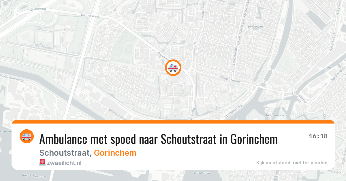 Ambulance met spoed naar Schoutstraat in Gorinchem — 1 jun 2026