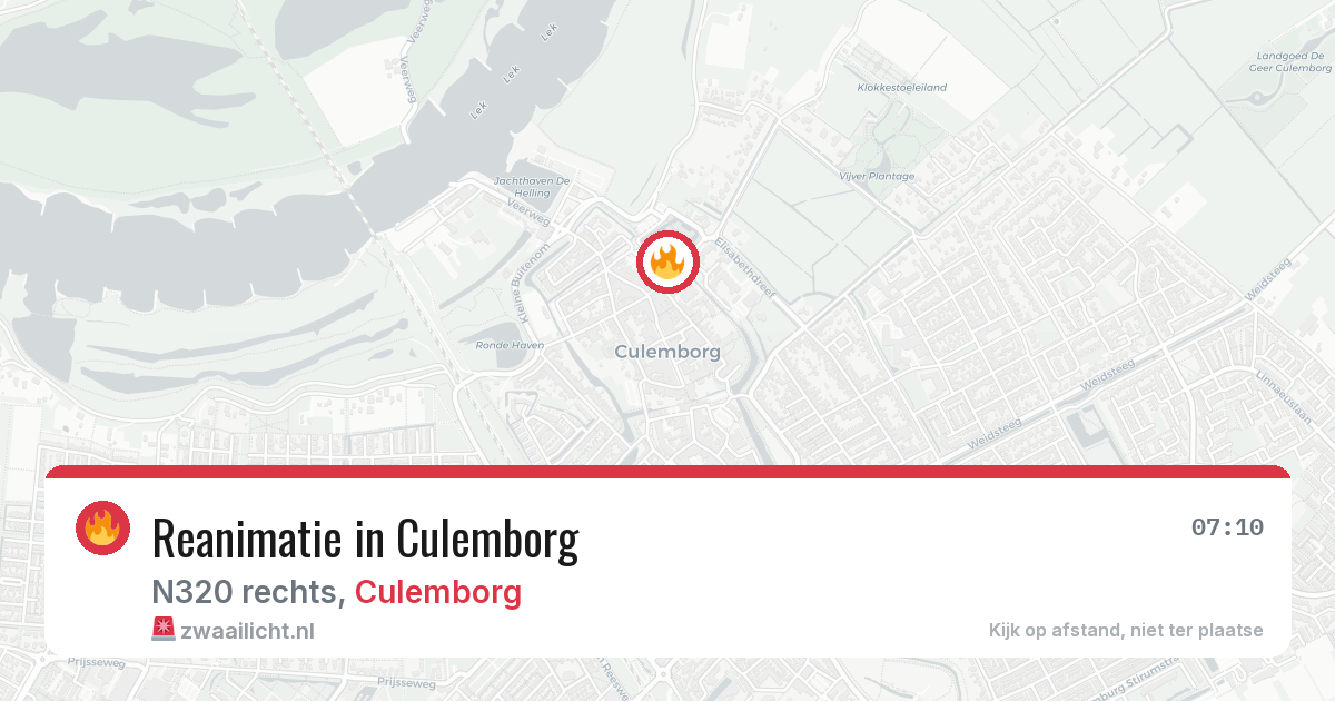 Reanimatie in Culemborg — 7 aug 2026
