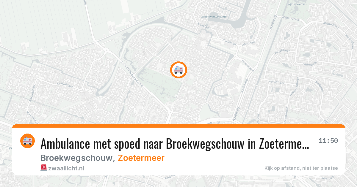 Ambulance met spoed naar Broekwegschouw in Zoetermeer — 7 jul 2026