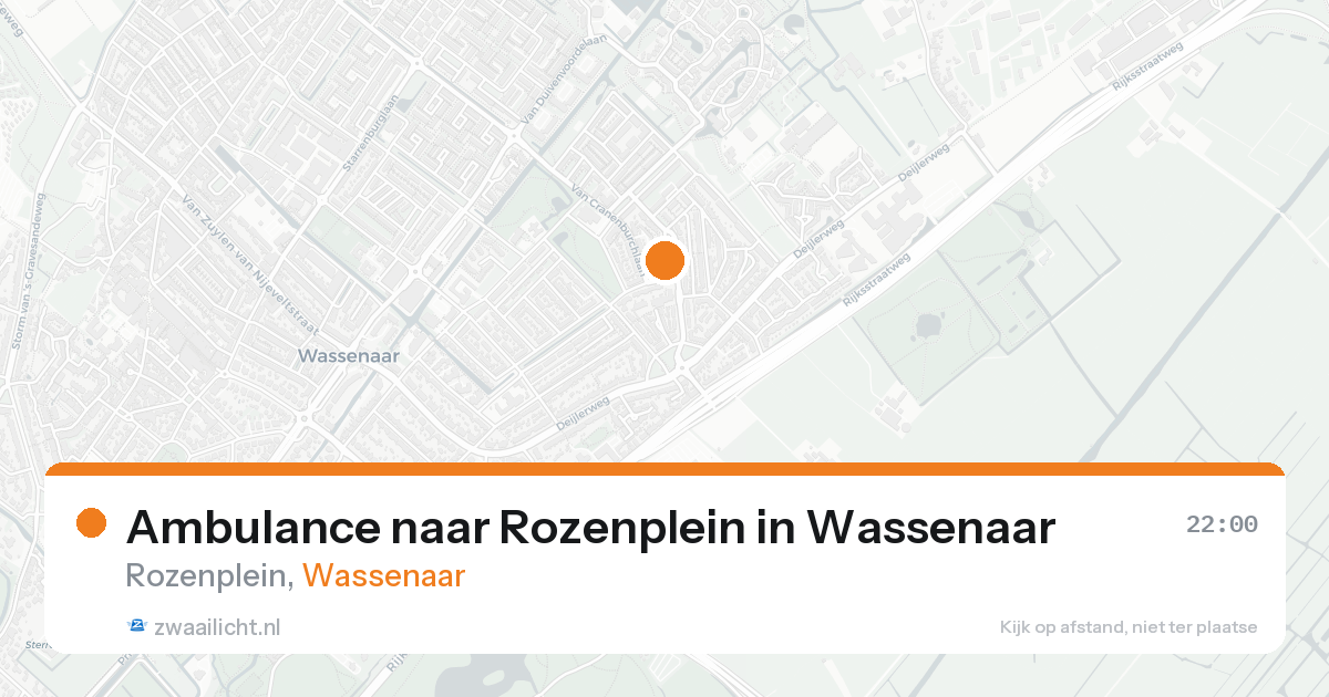 Ambulance naar Rozenplein in Wassenaar — 24 aug 2026