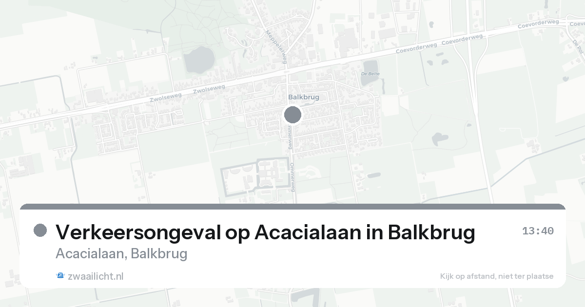Verkeersongeval op Acacialaan in Balkbrug — 30 jan 2026