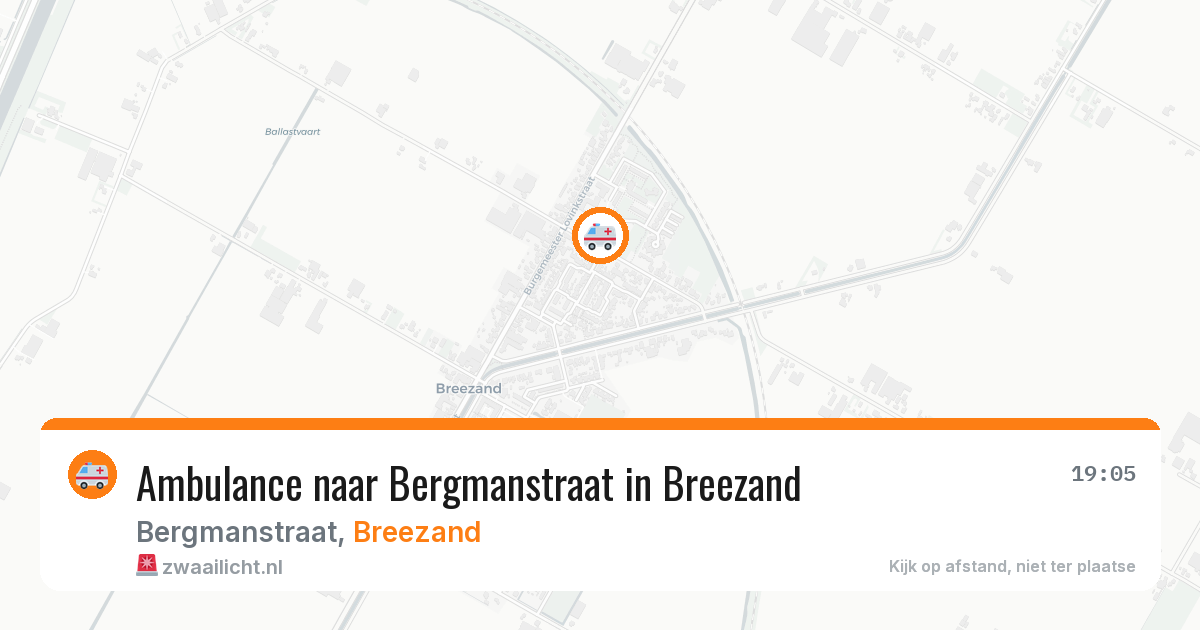 Ambulance naar Bergmanstraat in Breezand — 1 jul 2026
