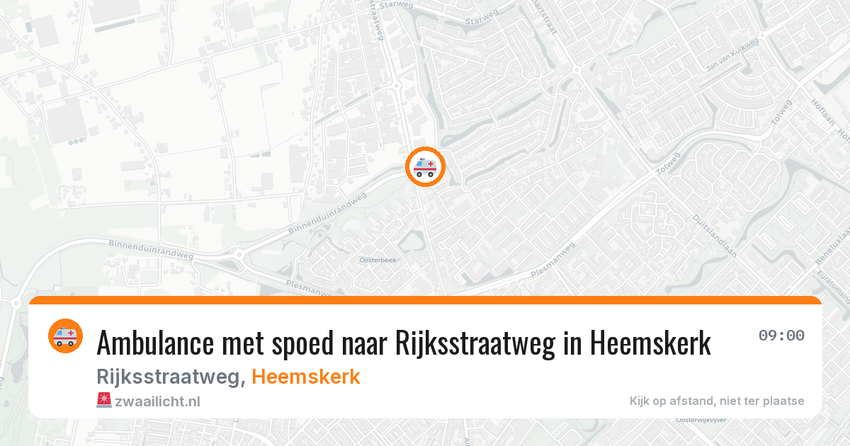 Ambulance met spoed naar Rijksstraatweg in Heemskerk — 19 jan 2026