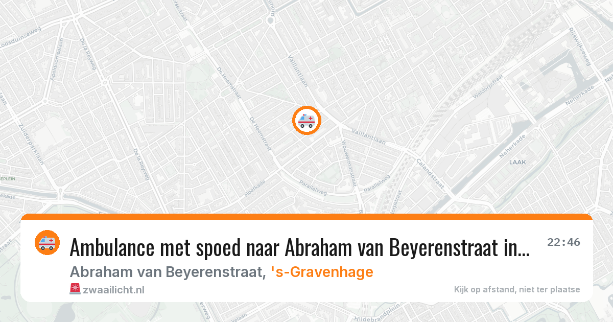 Ambulance met spoed naar Abraham van Beyerenstraat in 's-Gravenhage — 2 mei 2026