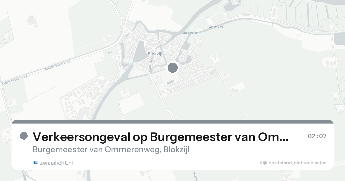 Verkeersongeval op Burgemeester van Ommerenweg in Blokzijl — 12 aug 2026