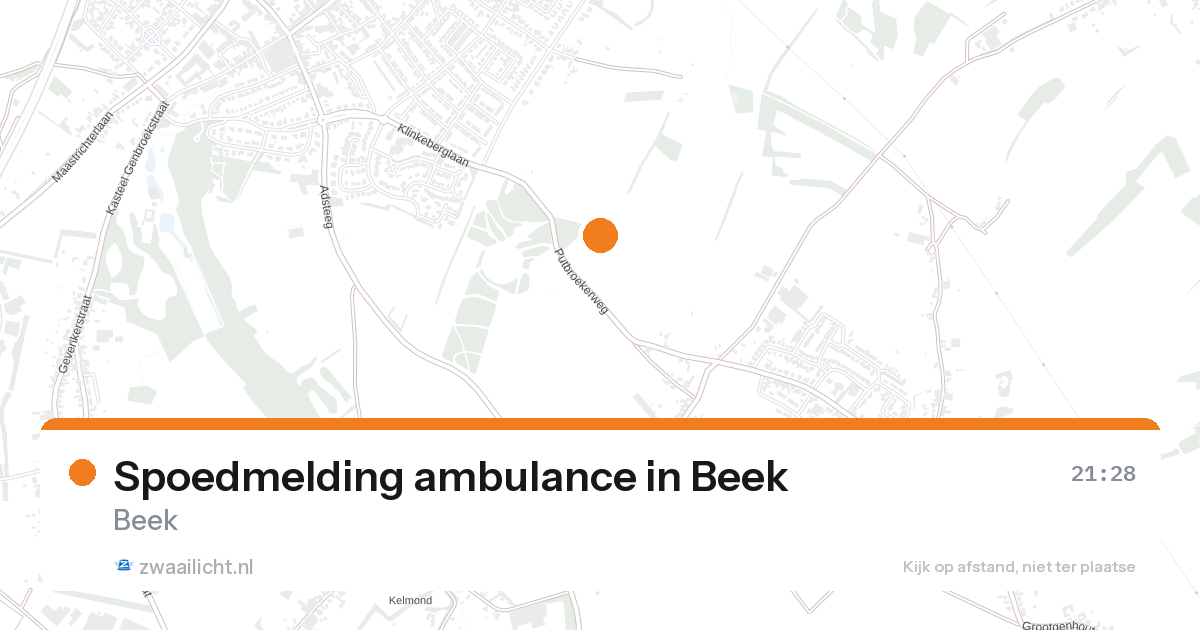 Spoedmelding ambulance in Beek — 27 aug 2026