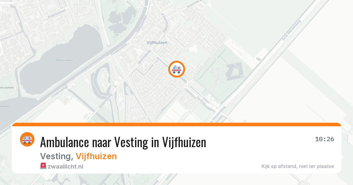 Ambulance naar Vesting in Vijfhuizen — 11 jul 2026