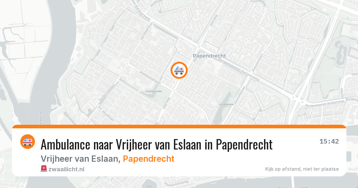 Ambulance naar Vrijheer van Eslaan in Papendrecht — 12 jul 2026