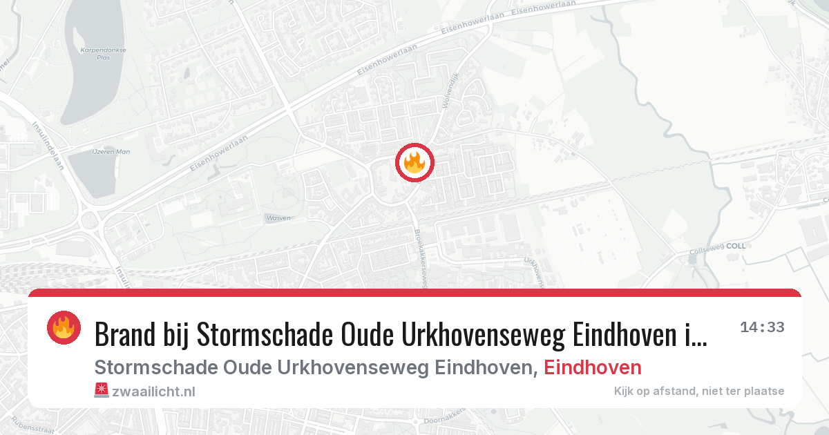 Brand bij Stormschade Oude Urkhovenseweg Eindhoven in Eindhoven — 20 jun 2026