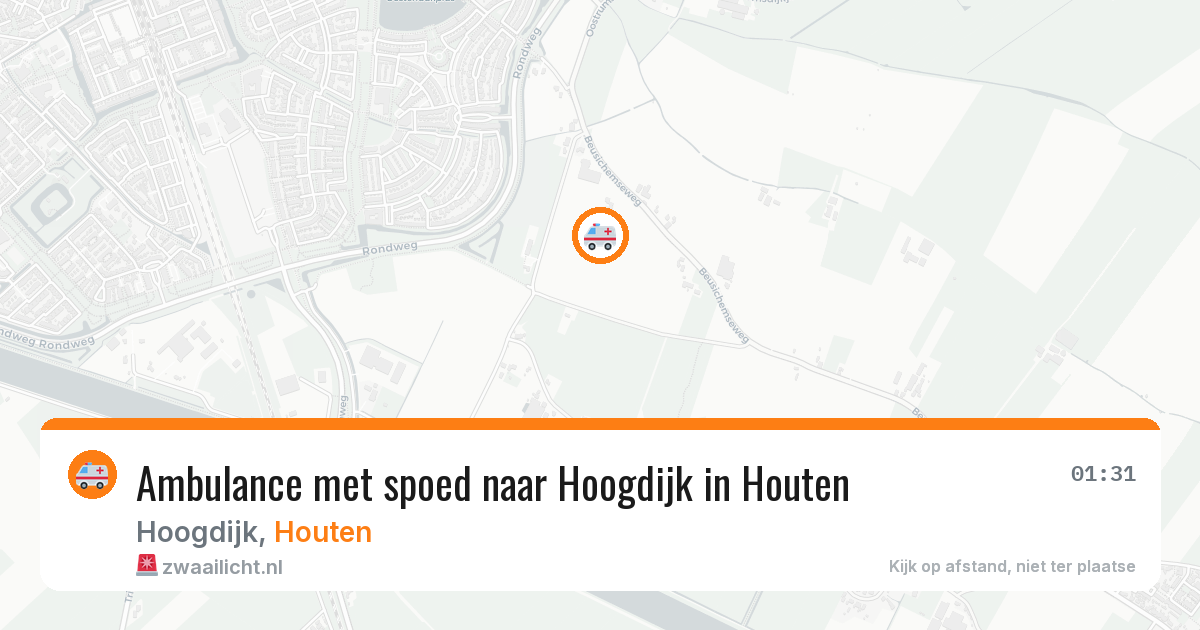 Ambulance met spoed naar Hoogdijk in Houten — 21 mrt 2026