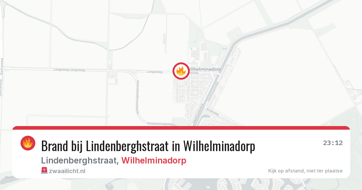 Brand bij Lindenberghstraat in Wilhelminadorp — 17 mei 2026