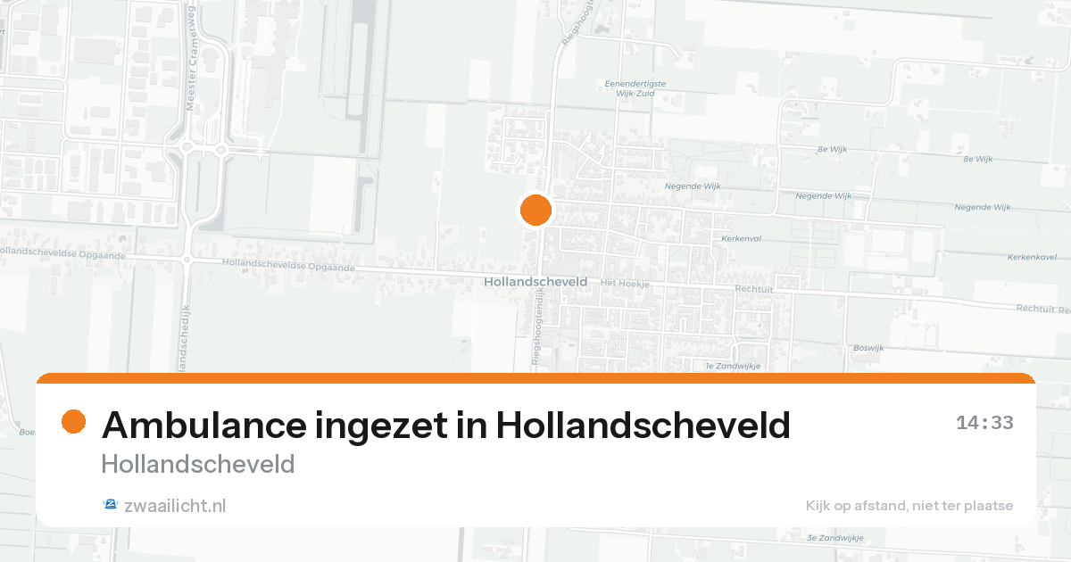 Ambulance ingezet in Hollandscheveld — 3 aug 2026 | 🚨 Zwaailicht.nl