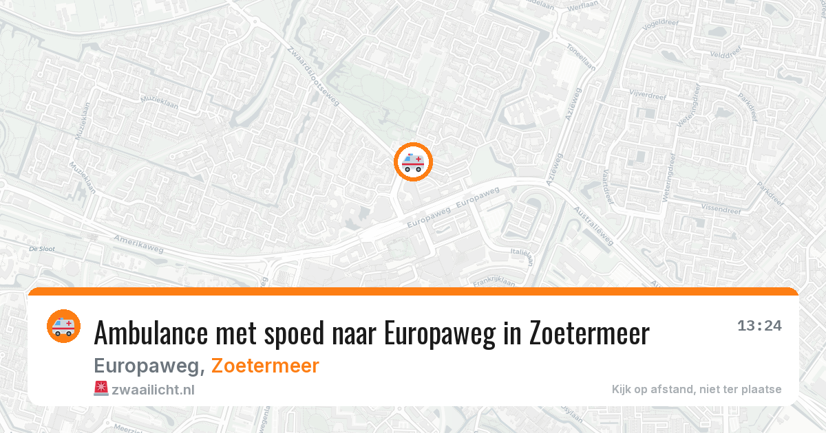 Ambulance met spoed naar Europaweg in Zoetermeer — 12 aug 2026