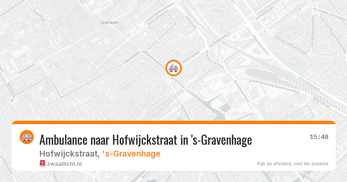 Ambulance naar Hofwijckstraat in 's-Gravenhage — 26 jul 2026