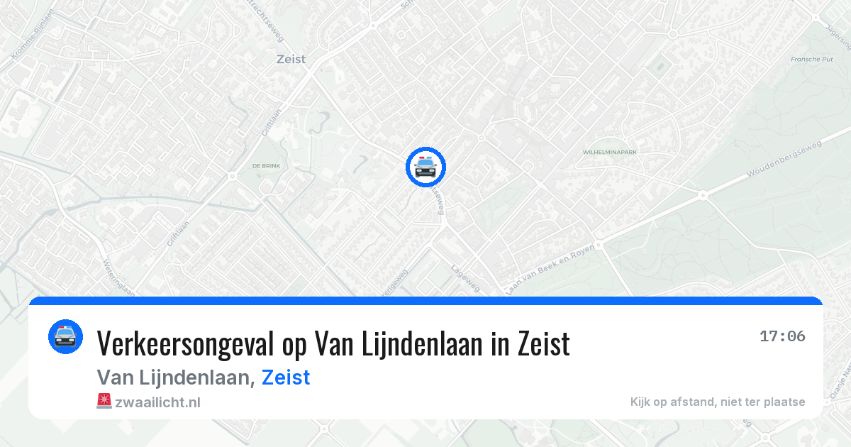 Verkeersongeval op Van Lijndenlaan in Zeist — 28 mei 2026