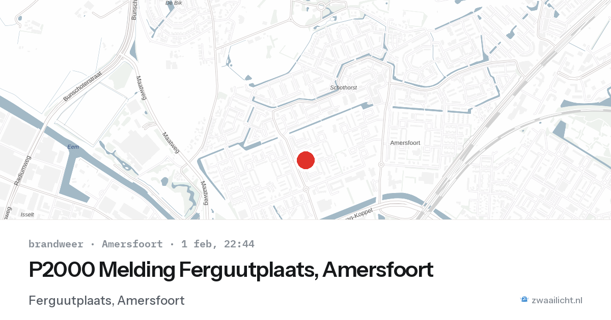 P2000 Melding Ferguutplaats, Amersfoort — 1 feb 2026