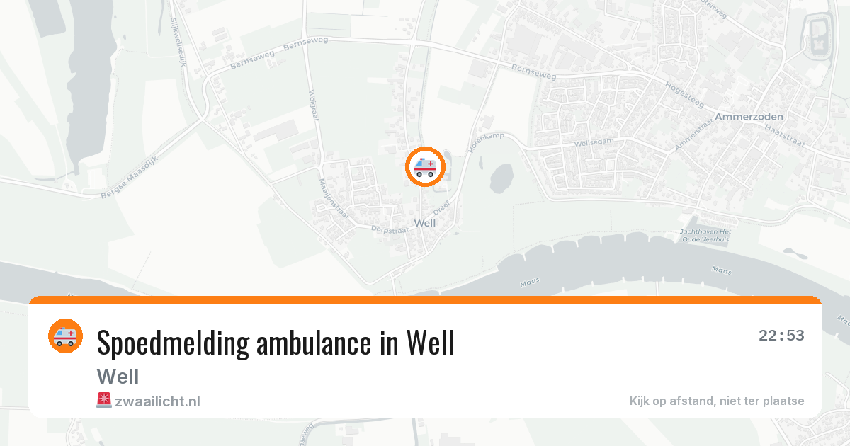 Spoedmelding ambulance in Well — 2 mei 2026