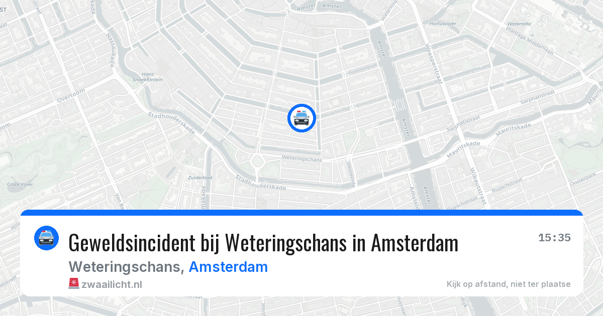 Geweldsincident bij Weteringschans in Amsterdam — 30 jul 2026