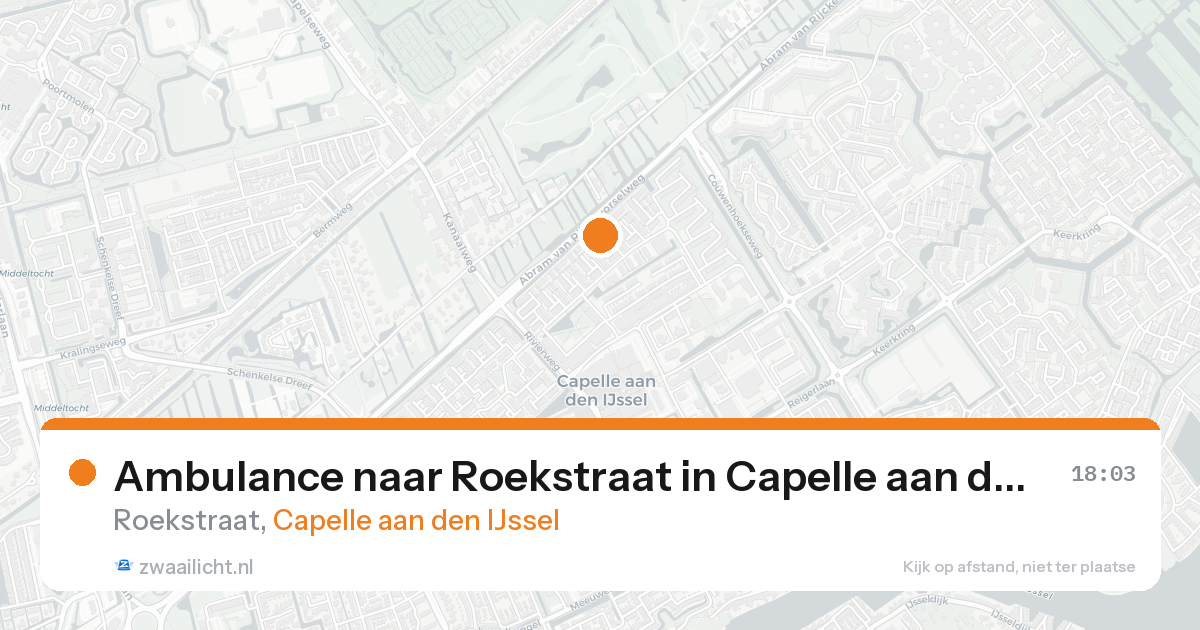 Ambulance naar Roekstraat in Capelle aan den IJssel — 18 aug 2026