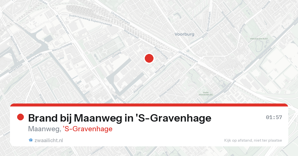 Brand bij Maanweg in 'S-Gravenhage — 17 aug 2026