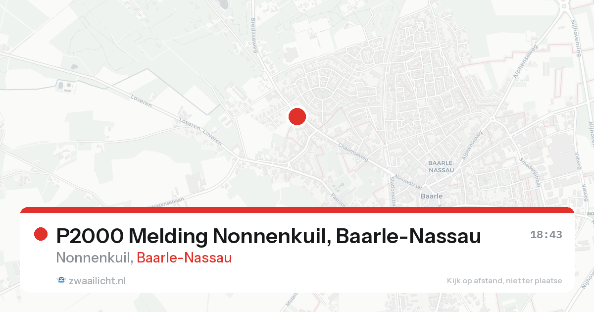 P2000 Melding Nonnenkuil, Baarle-Nassau — 31 jan 2026