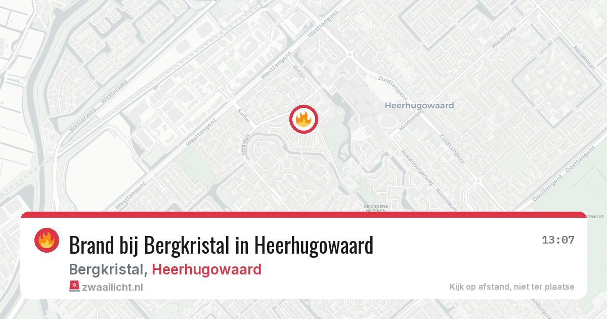 Brand bij Bergkristal in Heerhugowaard — 11 apr 2026