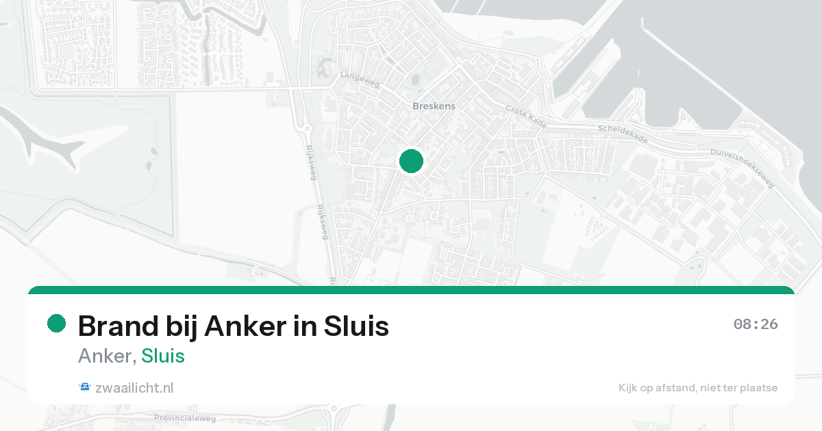 Brand bij Anker in Sluis — 16 aug 2026
