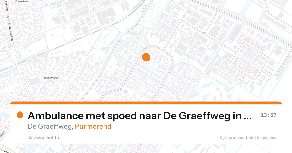 Ambulance met spoed naar De Graeffweg in Purmerend — 20 jul 2026