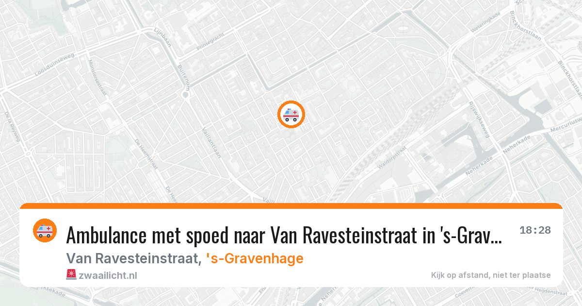 Ambulance met spoed naar Van Ravesteinstraat in 's-Gravenhage — 7 jun 2026