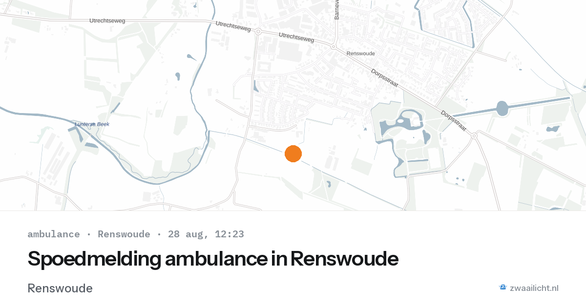 Spoedmelding ambulance in Renswoude — 28 aug 2026