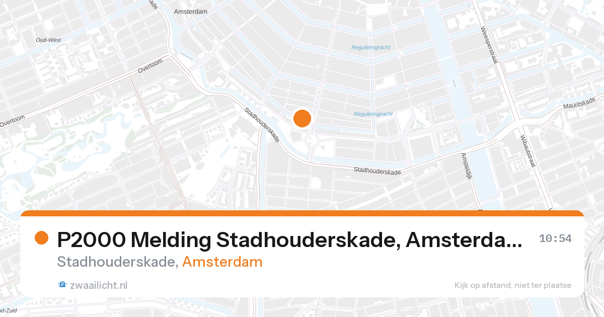 P2000 Melding Stadhouderskade, Amsterdam — 27 aug 2026