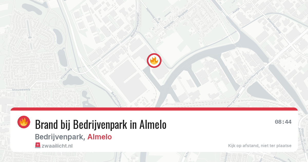 Brand bij Bedrijvenpark in Almelo — 23 mrt 2026
