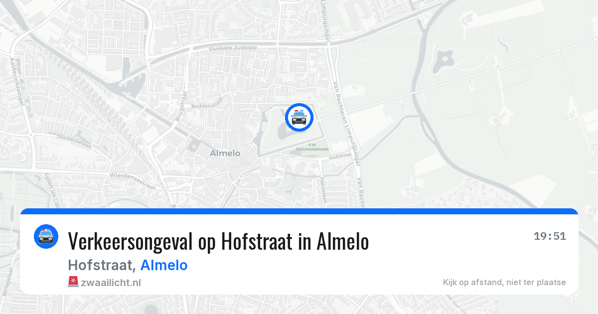 Verkeersongeval op Hofstraat in Almelo — 7 aug 2026