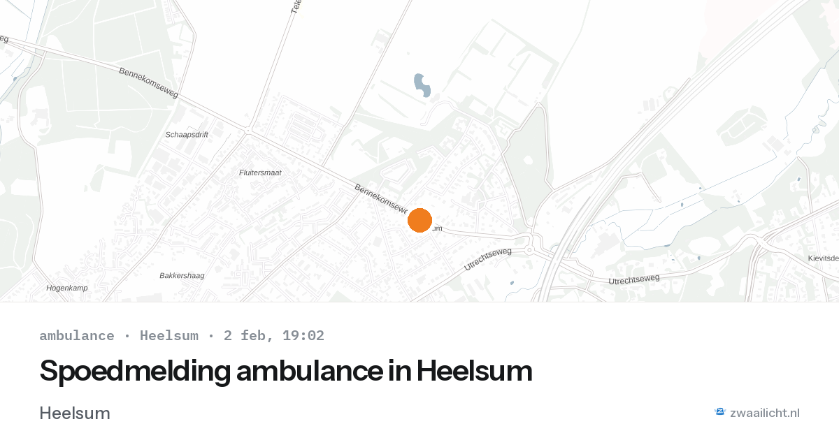 Spoedmelding ambulance in Heelsum — 2 feb 2026