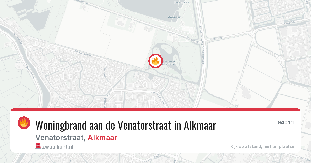 Woningbrand aan de Venatorstraat in Alkmaar — 29 apr 2026