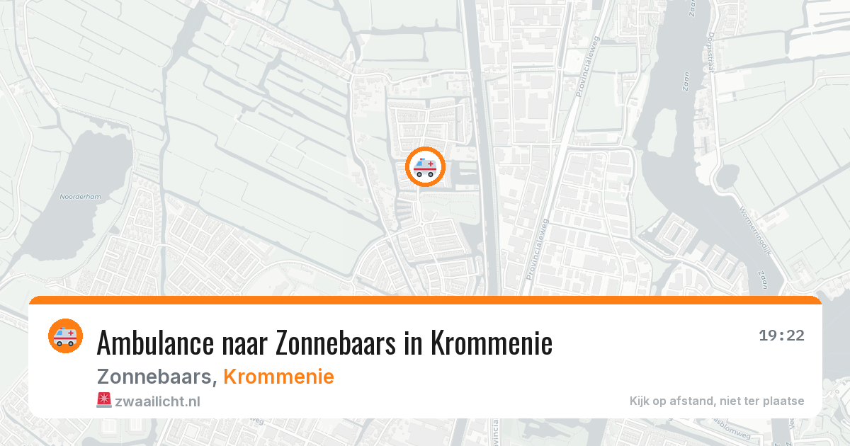 Ambulance naar Zonnebaars in Krommenie — 16 mrt 2026