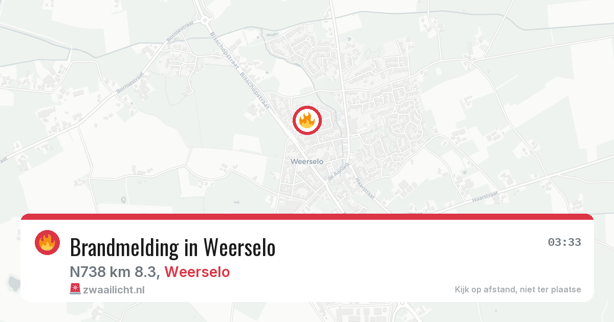 Brandmelding in Weerselo — 13 mrt 2026