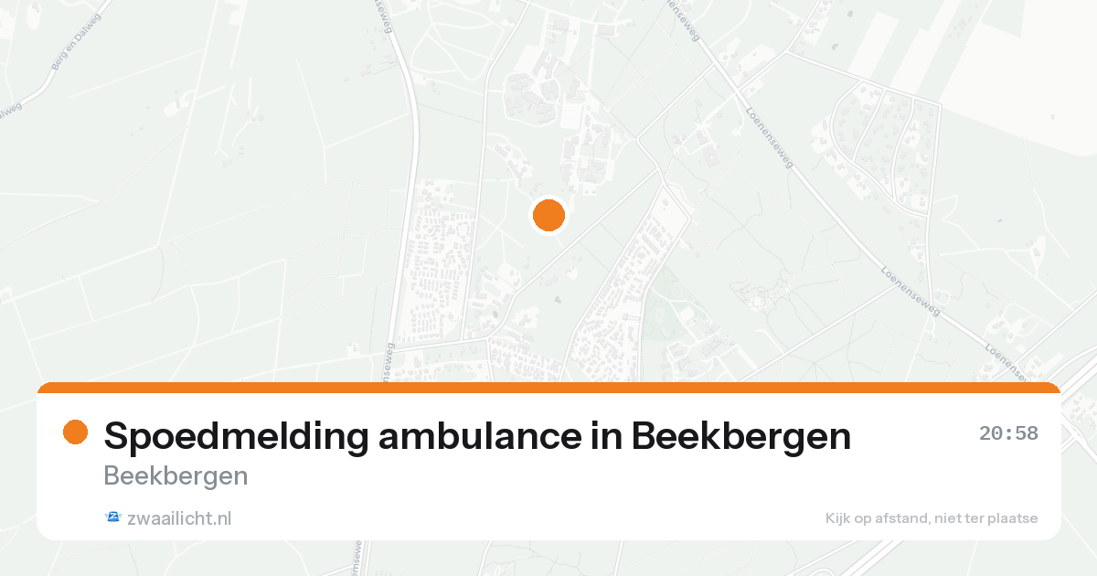 Spoedmelding ambulance in Beekbergen — 21 aug 2026